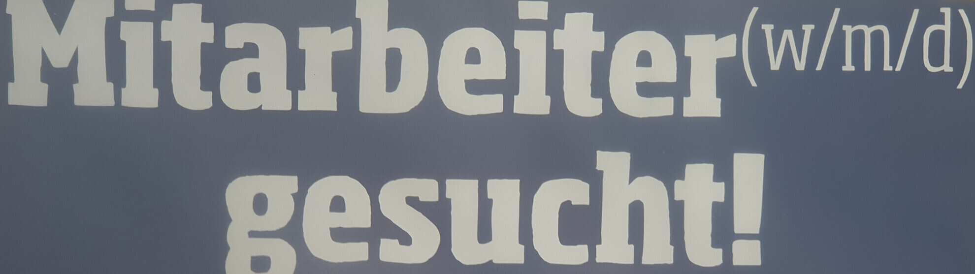 Plakat "Mitarbeiter gesucht"