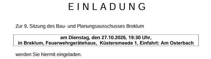 Einladung