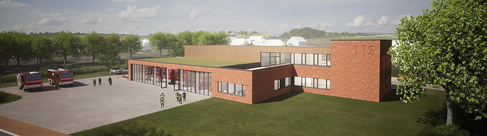 So soll das neue Feuerwehrgerätehaus aussehen