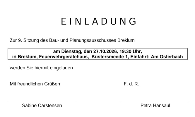 Einladung